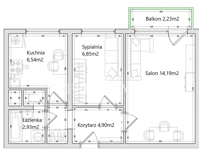 Ładne 2 pokoje w pobliżu Zielonych Arkad